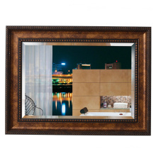 New design custom large distressed wood mirror photo frame wall hanging photo frame